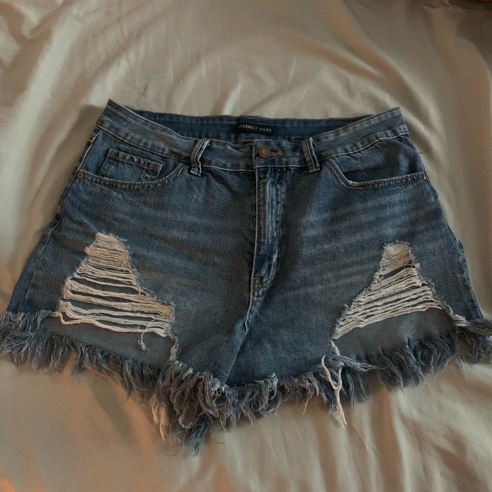 Distressed Jean Shorts